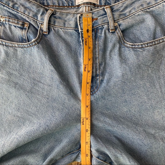 ASOS Design Blue Light Wash Denim Jeans Tapered Leg “Unisex” Streetwear Style - Picture 5 of 9